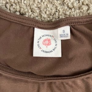Brown top, size S